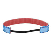 青色染料ハート アスレチックヘッドバンド (裏面)