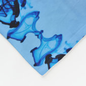 青色染料ハート フリースブランケット (角)