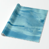 青色染水色包装紙 ラッピングペーパー (アンロールド)