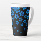 青色桜ラテマグカップ カフェラテマグ (右アングル)