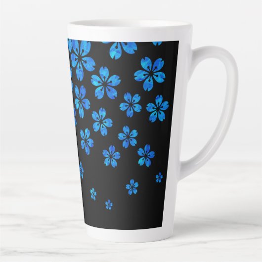 青色桜ラテマグカップ カフェラテマグ (右)