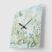 青色植物学 スクエア壁時計 (傾斜)