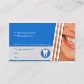 青色歯科 |歯医者の個人設定 予約カード (裏面)