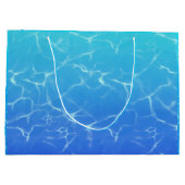 青色水の反射 ラージペーパーバッグ (裏面)