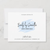 青色水彩トレンディー事業商品券 カード (裏面)