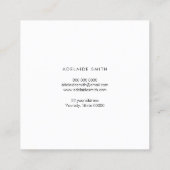 青色水彩画絵を描線と金ゴールドフェイク箔 スクエア名刺 (裏面)