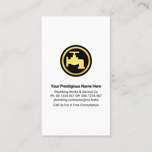 青色水滴の水栓配管機 名刺 (裏面)