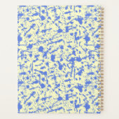 青色水色アイボリー（ばちゃばちゃ）跳ねるデザイン プランナー手帳 (裏面)