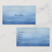 青色水色抽象芸術グラデーション青 名刺 (正面/裏面)