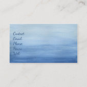 青色水色抽象芸術グラデーション青 名刺 (裏面)