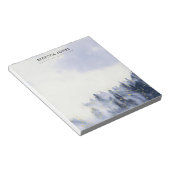 青色水色景観樹葉モノグラム ノートパッド (アングル)