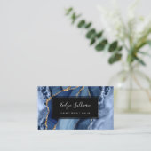 青色水色灰 名刺 (スタンド正面)