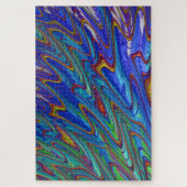 青色油流出パズル ジグソーパズル (縦)