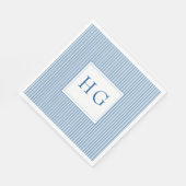 青色沿岸トワール結婚ズモノグラム スタンダードランチョンナプキン (角)