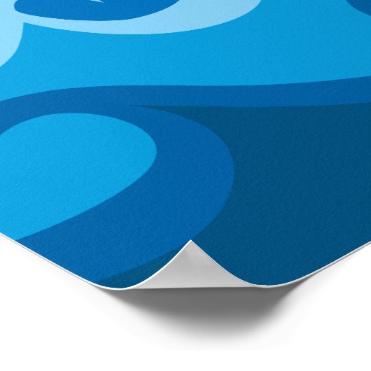 青色波 ポスター (角)