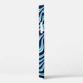 青色流体のマーブ絵画リング Case-Mate iPhoneケース (裏面 / 右)