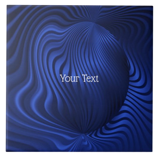 青色海軍装飾陶磁器タイル タイル (正面)