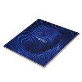 青色海軍装飾陶磁器タイル タイル (側面)