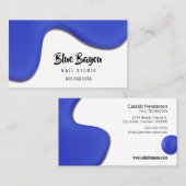 青色液体ネイルサロン 名刺 (正面/裏面)