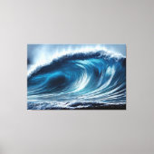 青色渦 キャンバスプリント (正面)