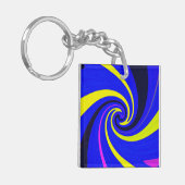 青色渦 キーホルダー (正面左)