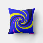 青色渦 クッション (裏面)