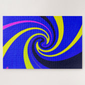 青色渦 ジグソーパズル (横)