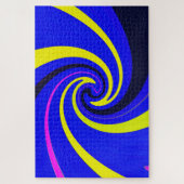 青色渦 ジグソーパズル (縦)