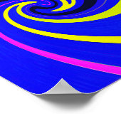 青色渦 ポスター (角)