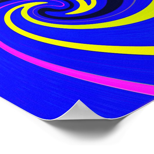 青色渦 ポスター (角)