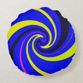 青色渦 ラウンドクッション (裏面)