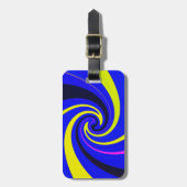 青色渦 ラゲッジタグ (正面縦)