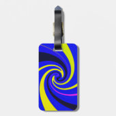 青色渦 ラゲッジタグ (裏面縦)