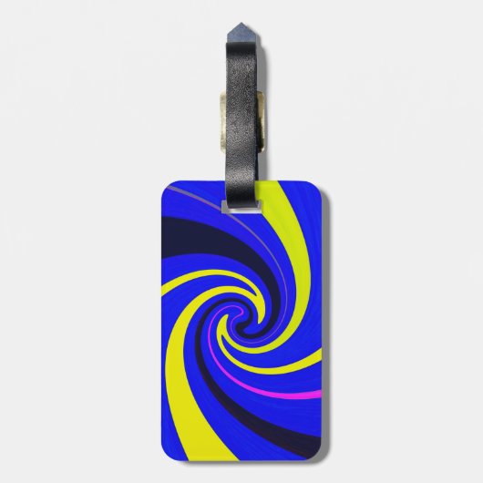 青色渦 ラゲッジタグ (裏面縦)