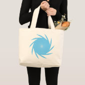 青色渦 ラージトートバッグ (正面(商品))