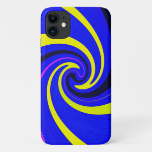青色渦 iPhone 11 ケース