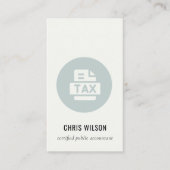 青色灰色のモダン納税申告書エージェントの作成者アイコン 名刺 (正面)