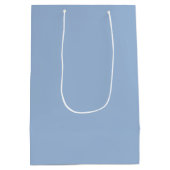 青色無地の色 ミディアムペーパーバッグ (裏面)