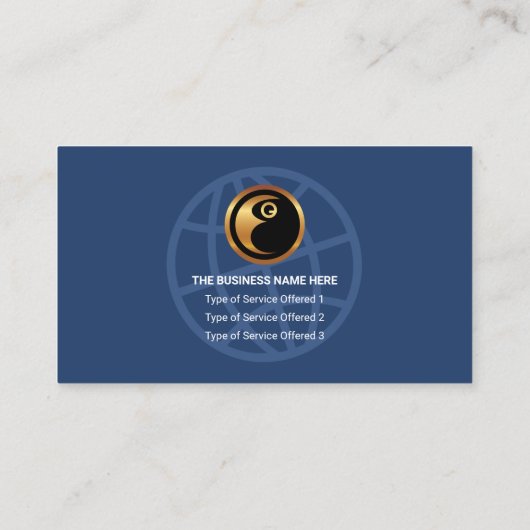 青色白層金ゴールド線トレーやる気を起こさせるナー 名刺 (裏面)