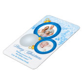 青色白色ダブルフォトクリスマスオーナメントマグネット マグネット (左側)