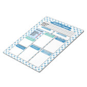 青色看護学生投薬テンプレート ノートパッド (アングル)