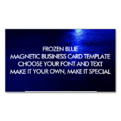 青色磁気凍ってい名刺テンプレート マグネット名刺 (正面)