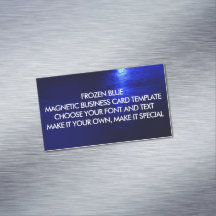 青色磁気凍ってい名刺テンプレート