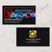 青色稲妻電源電気配線 名刺 (正面/裏面)