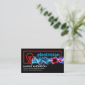 青色稲妻電源電気配線 名刺 (スタンド正面)