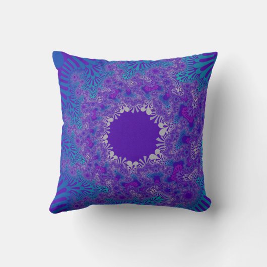 青色純度日が差すこと クッション (裏面)