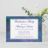 青色経グラデーション験 |紫ターコイズ 招待状 (スタンド正面)