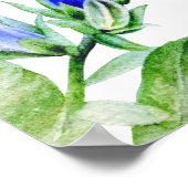 青色結婚のシーティングテーブルプランナー1-8 ポスター (角)