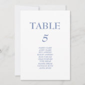 青色結婚の座席表 招待状 (正面)