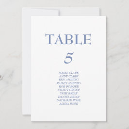 青色結婚の座席表 招待状